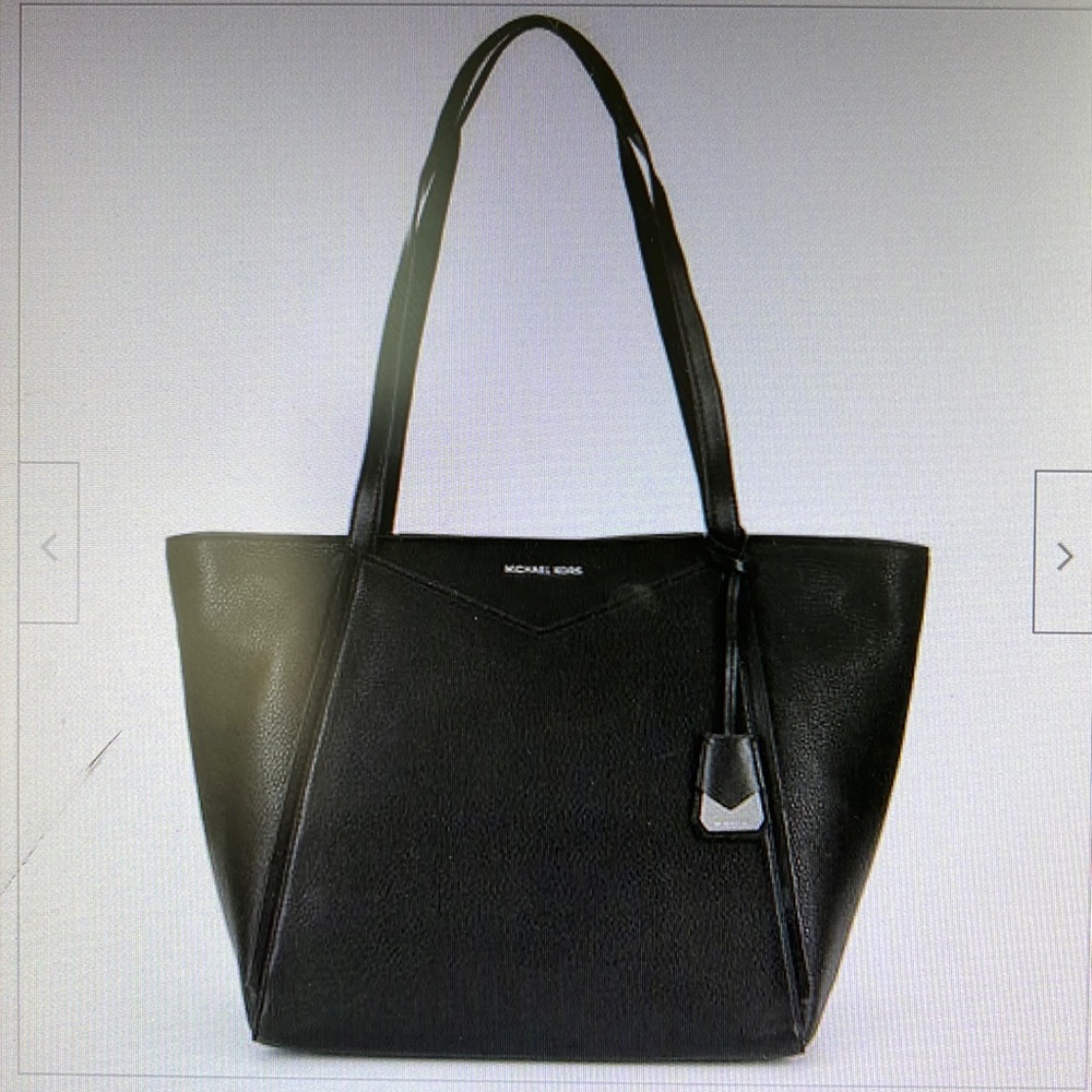 Michale Kors Whitney Large Top Zip Pebbled Leather Tote